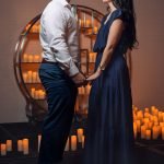 Surprise engagement proposal during a candlelight concert at Jungle Island in Miami, captured by Alito Photography, a Miami engagement and wedding photographer.